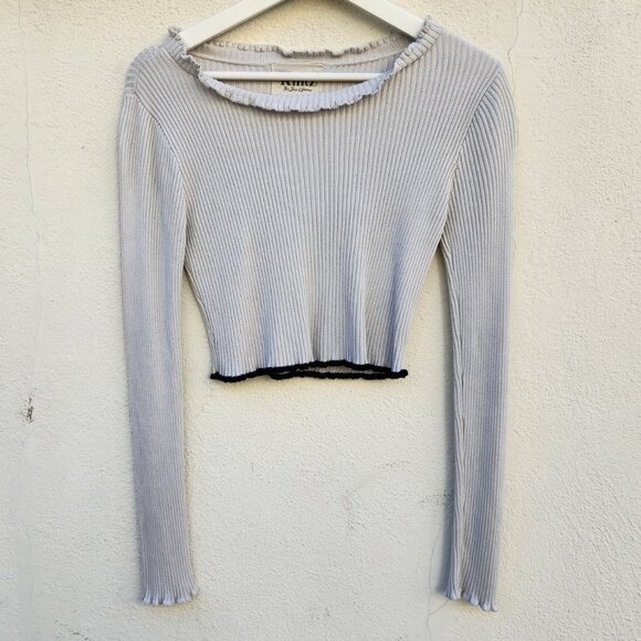 For Love and Lemons Knitz Ruffle Edge Crop Sweater - Picture 3 of 4